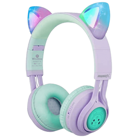 Riwbox CT-7S Cat Ear Bluetooth Headphones with LED Light Up